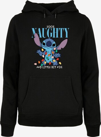 ABSOLUTE CULT Sweatshirt 'Lilo And Stitch - Naughty And Nice' in Black: front