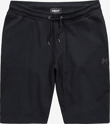 Men Plus Regular Shorts in Schwarz: Vorderseite