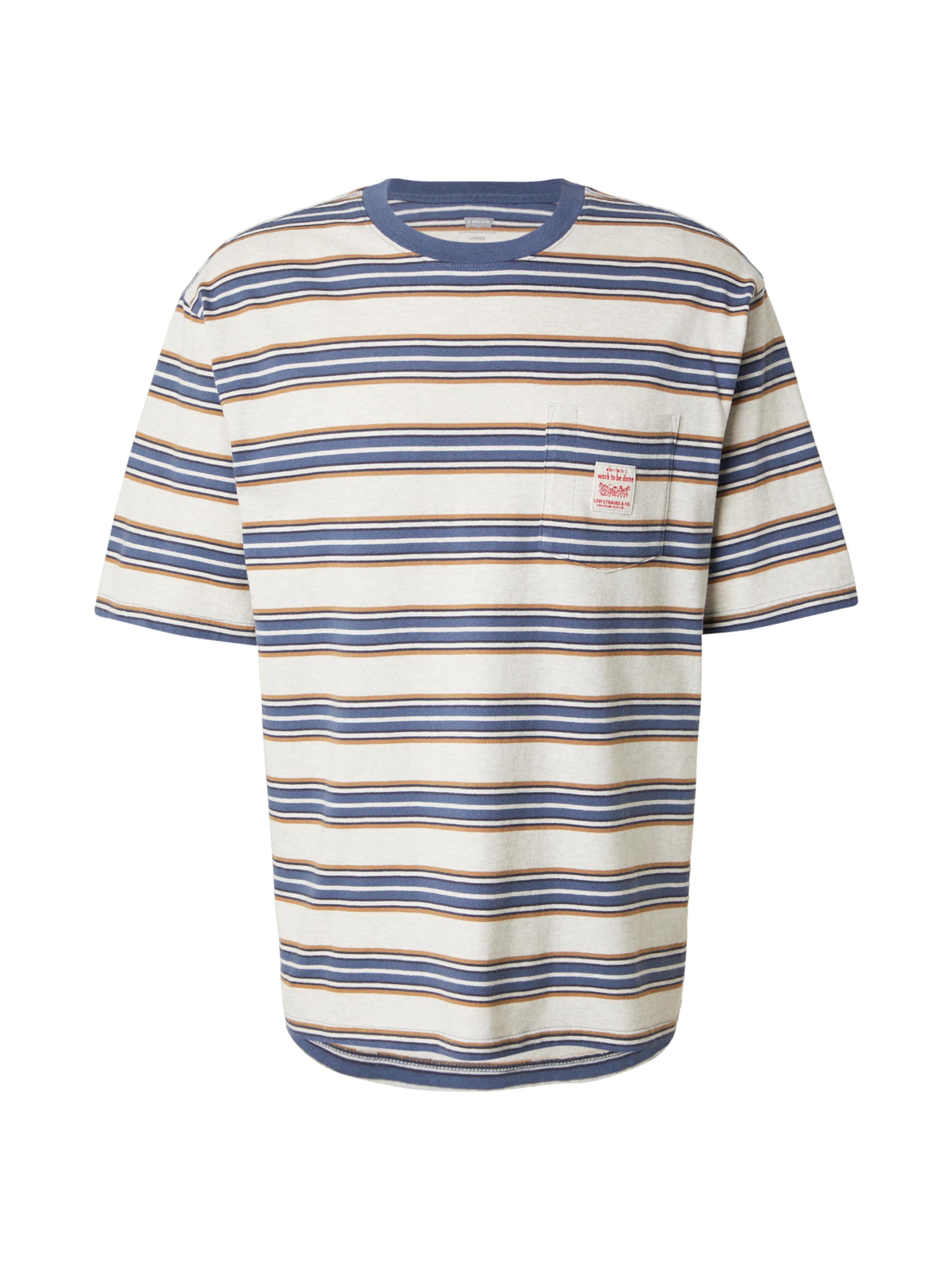 LEVI'S ® T-Shirt 'Workwear Tee' en bleu marine / saphir / cappuccino / blanc, Vue avec produit