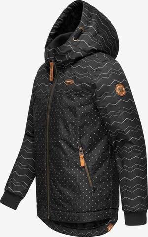 Ragwear Winter Jacket 'Kristla Chevron' in Black