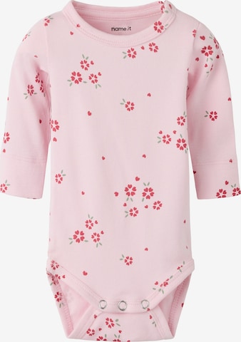 Tutina / body per bambino 'NBFNALLINA' di NAME IT in rosa: frontale