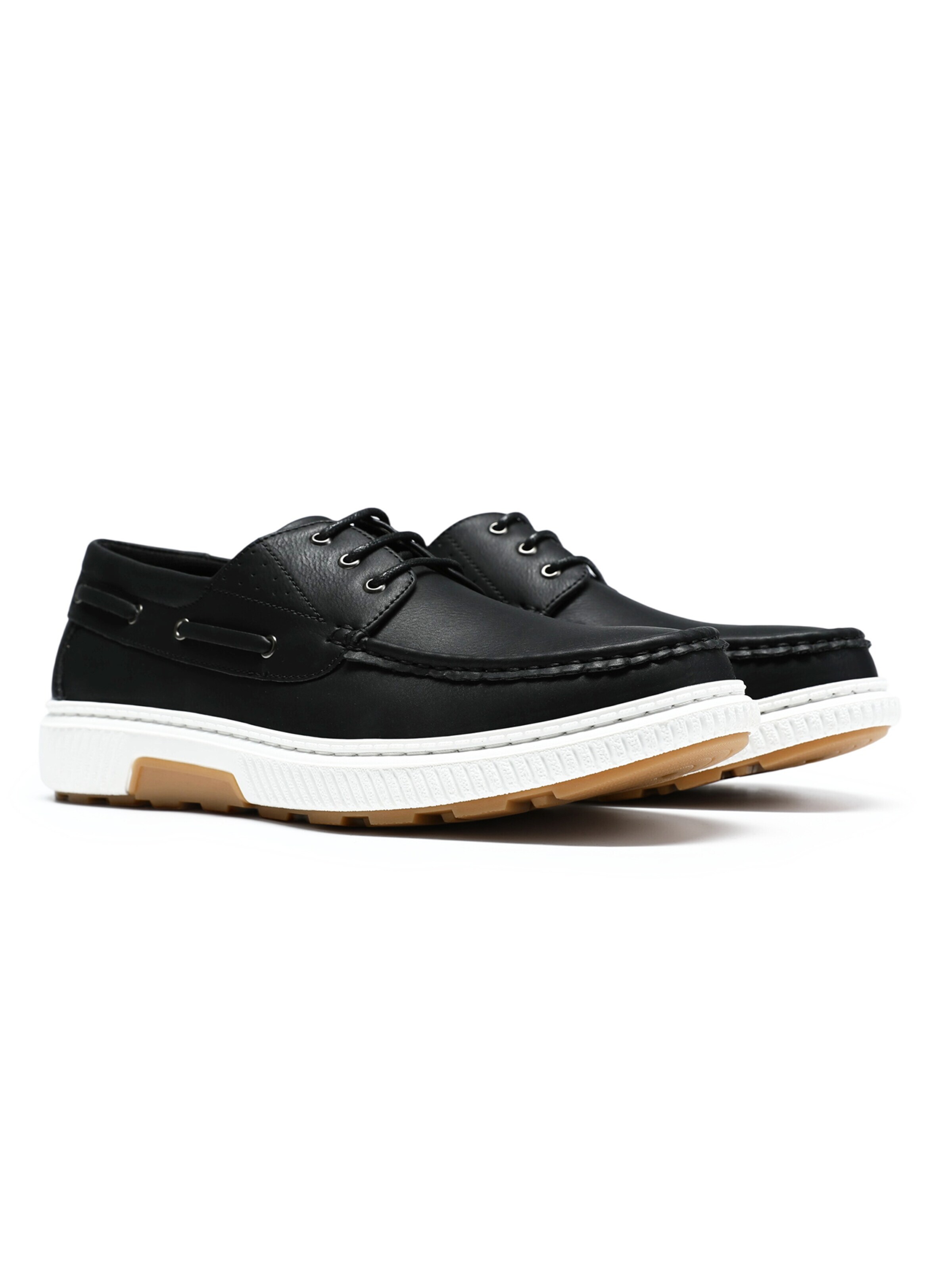 ALLTHEMEN Schnürschuh 'Einfach'‌‌‌‌‌‌‌‌‌ in Schwarz