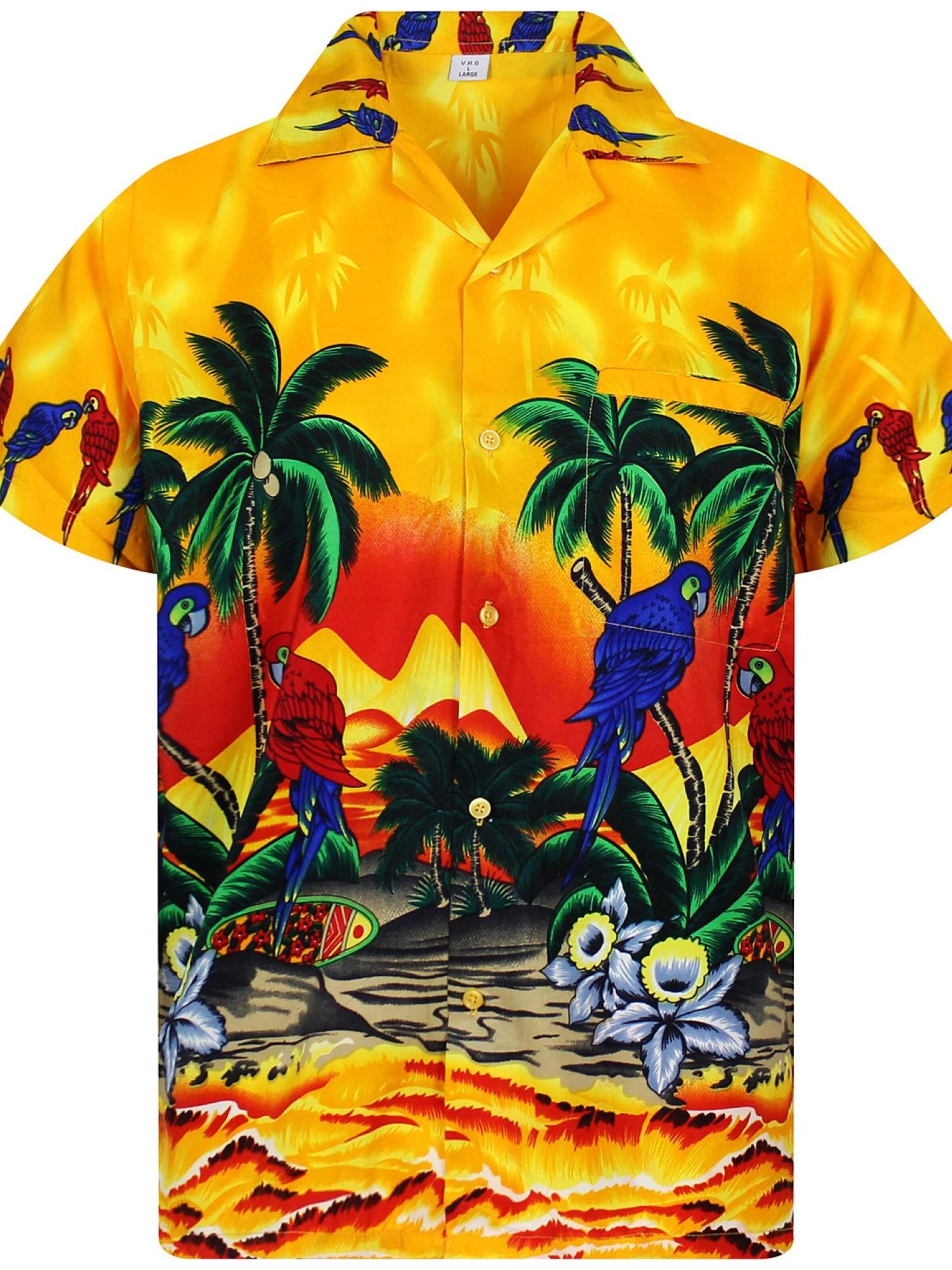 Maglietta 'Parrot' di King Kameha in giallo