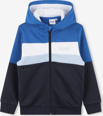 BOSS Kidswear Sweatvest in Blauw: voorkant