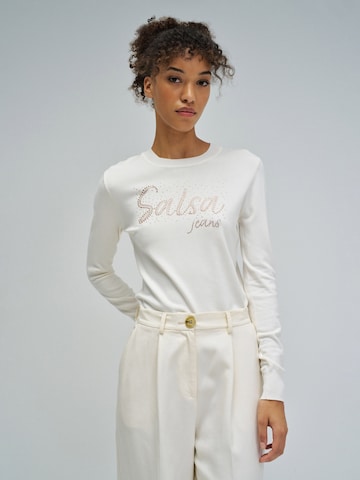 Pull-over Salsa Jeans en blanc : devant