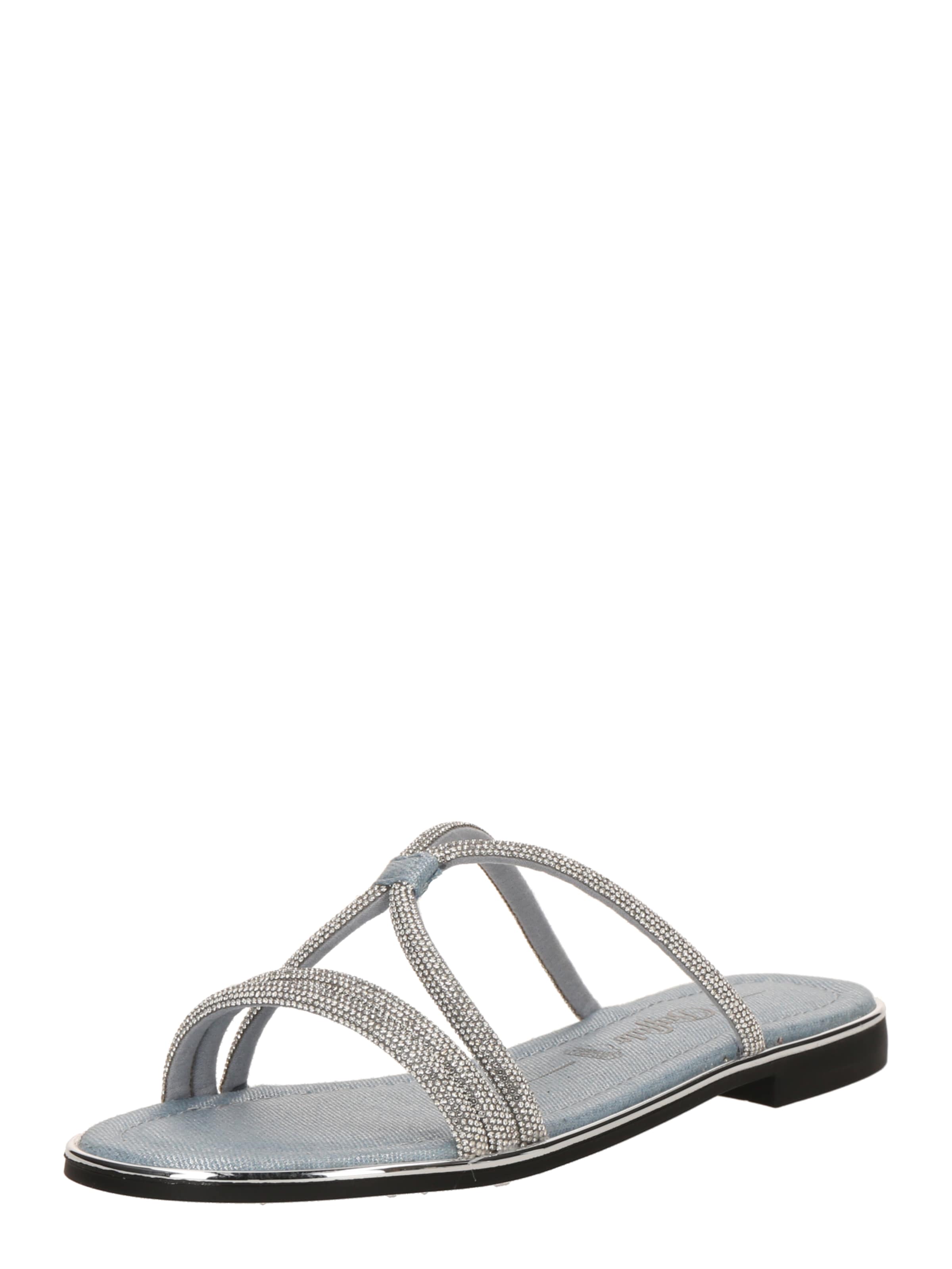 BUFFALO Pantolette 'Kira' i silver: framsida