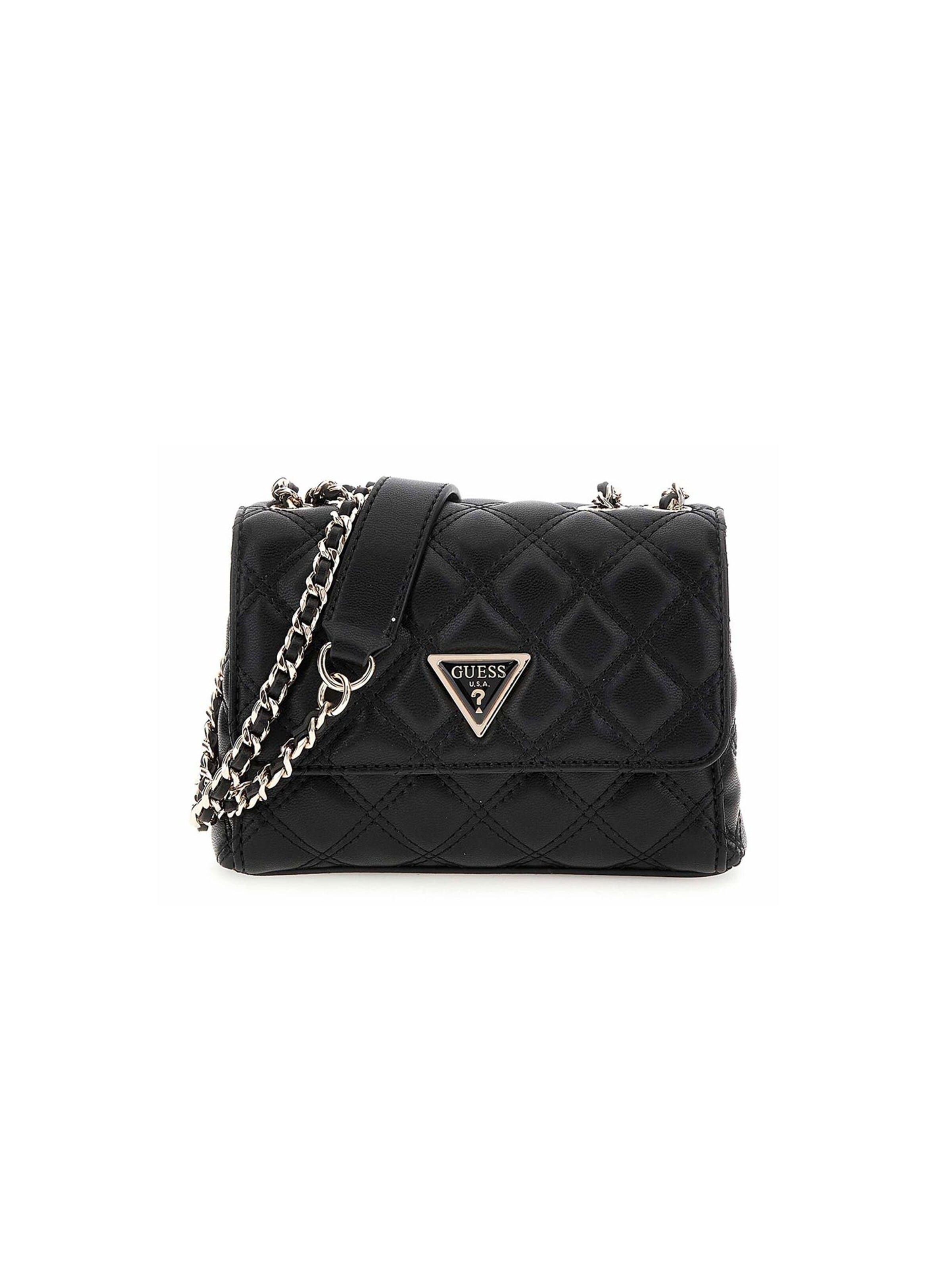 Borsa a spalla di GUESS in nero: frontale