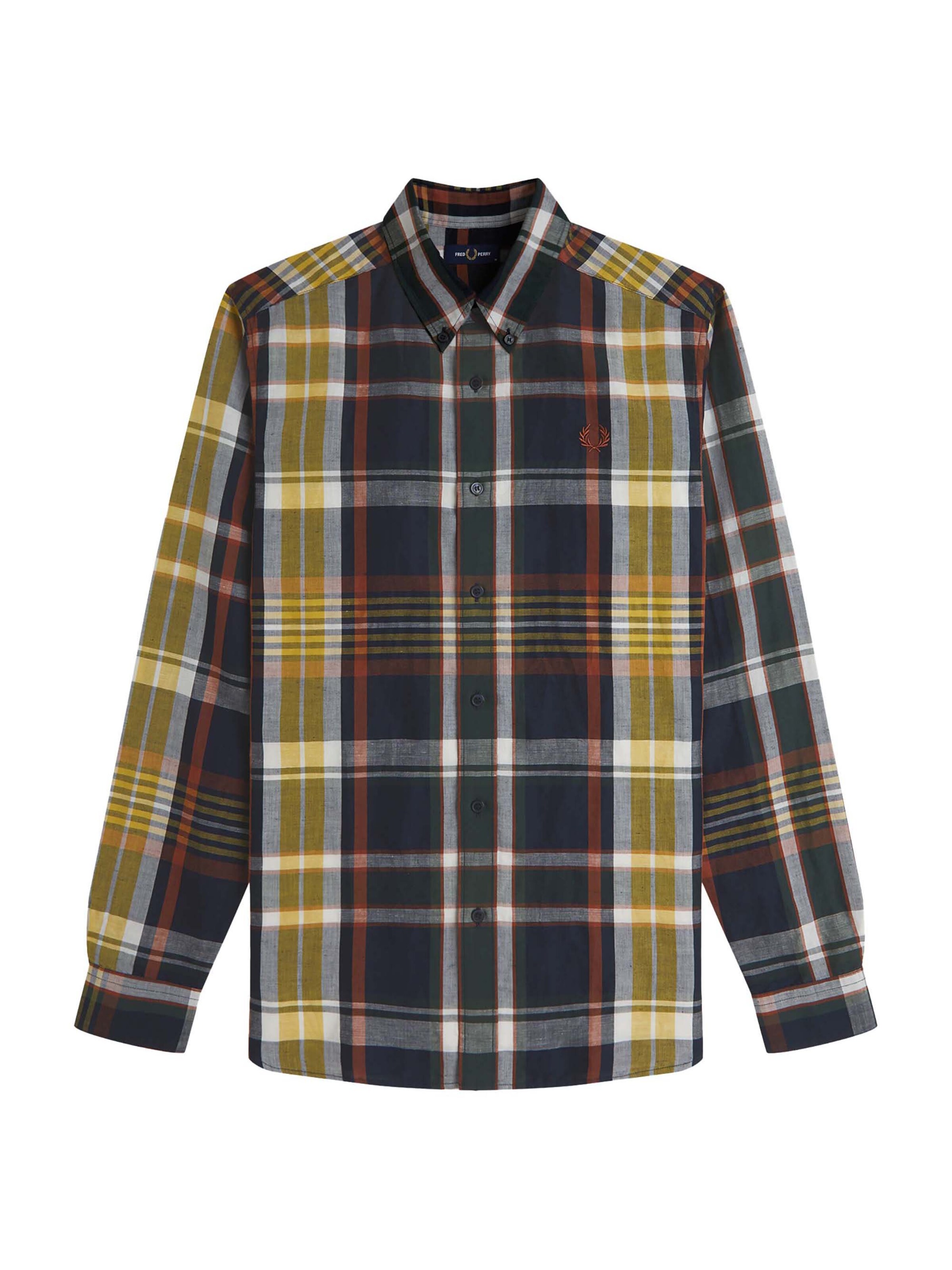 Fred Perry Regular fit Overhemd in Blauw: voorkant