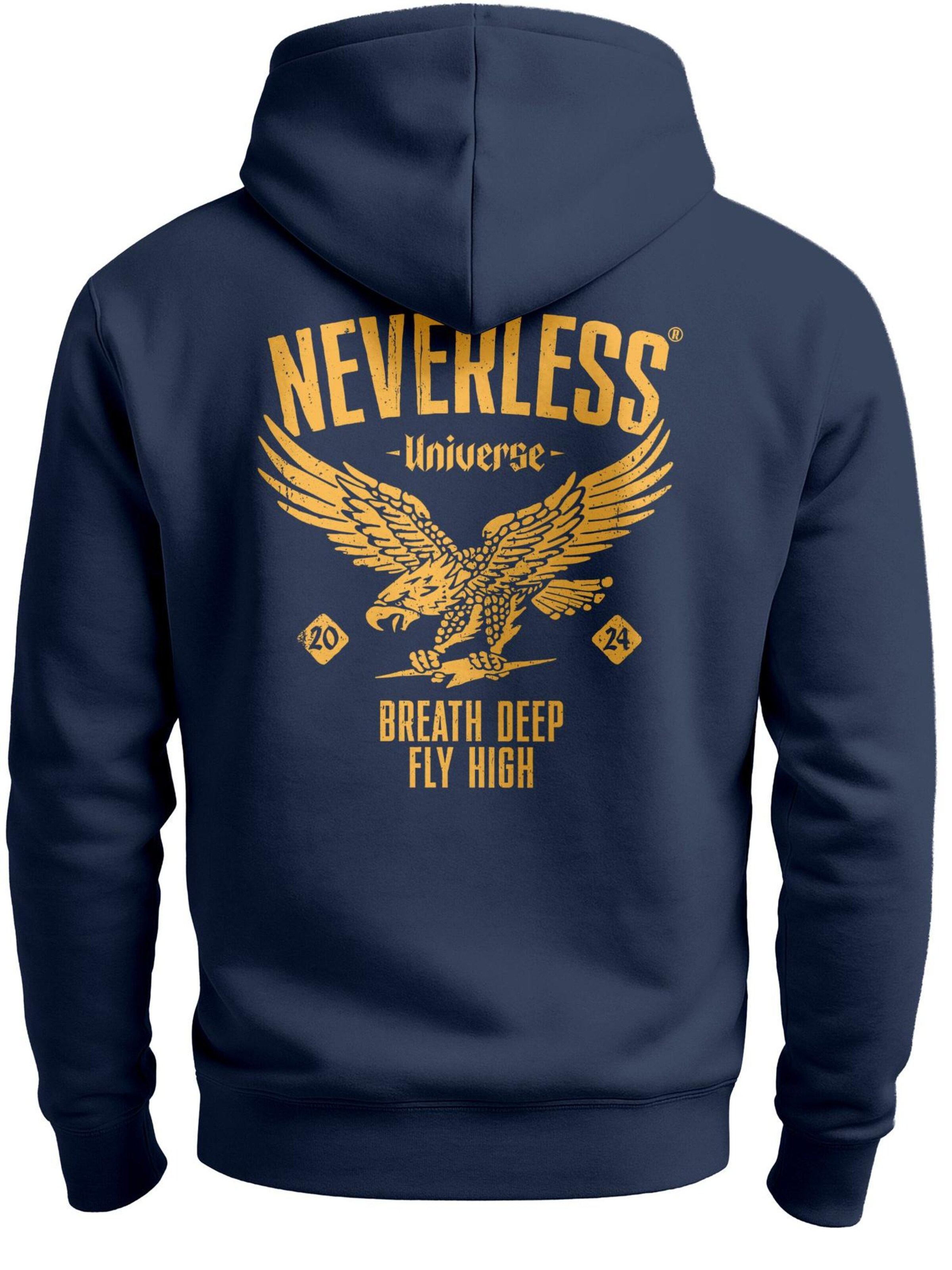 Neverless Sweatshirt 'Vintage Eagle' in Blue
