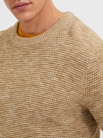 SELECTED HOMME Pullover 'Vince' i brun