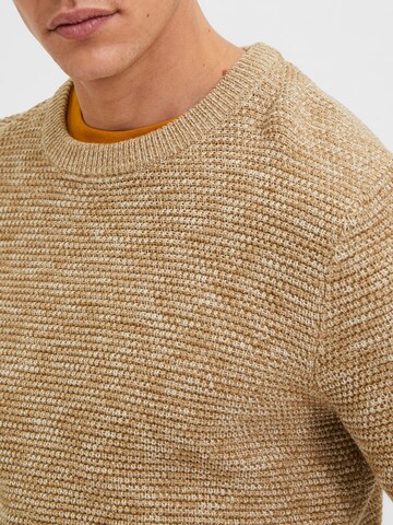 SELECTED HOMME Sweater 'Vince' in Brown