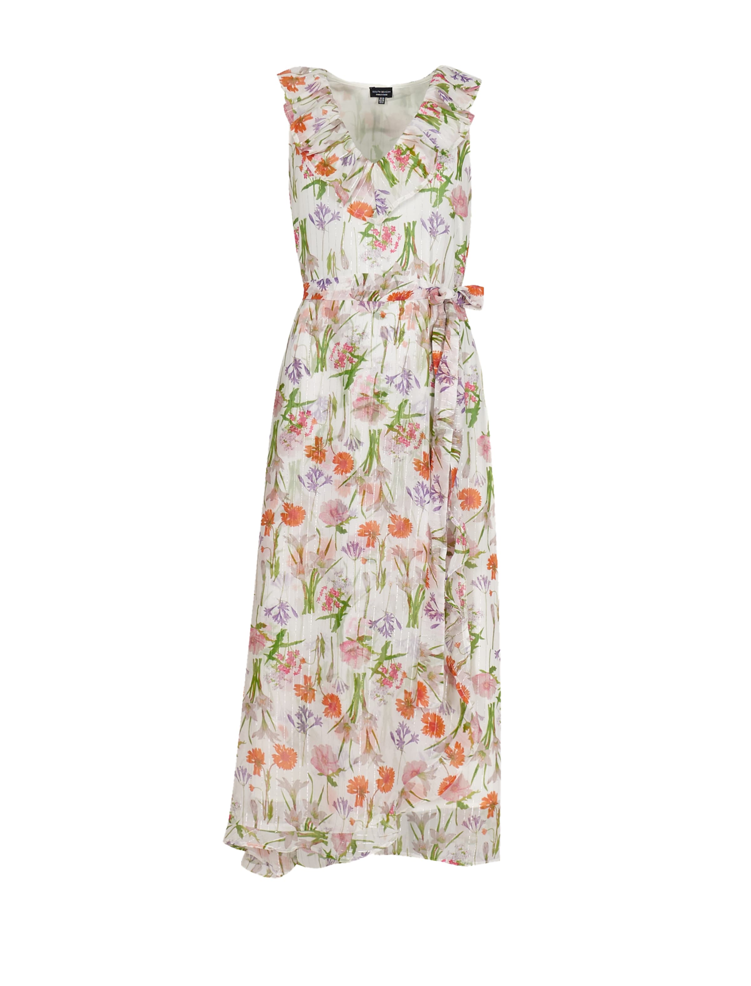 Abito South Beach di colore verde erba / lilla / rosa chiaro / bianco, Visualizzazione prodotti