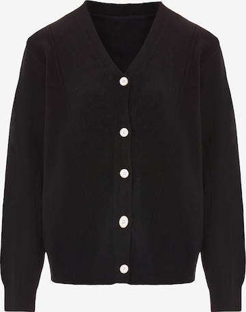 SANIKA Knit Cardigan in Black: front