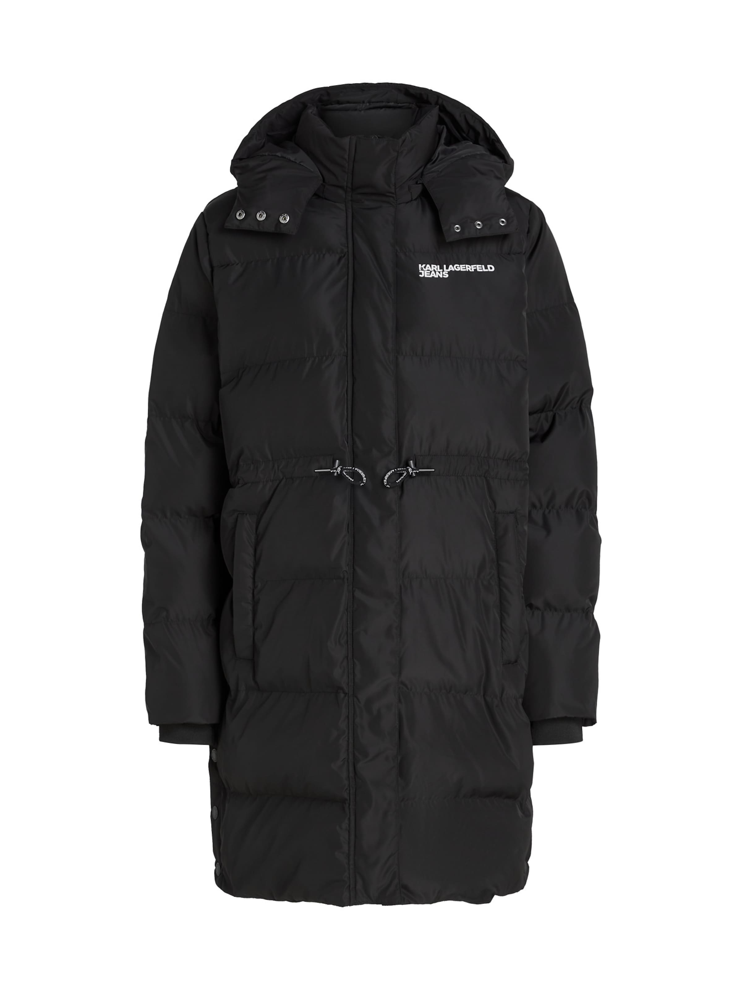 KARL LAGERFELD JEANS Zimní bunda - černá / bílá, Produkt