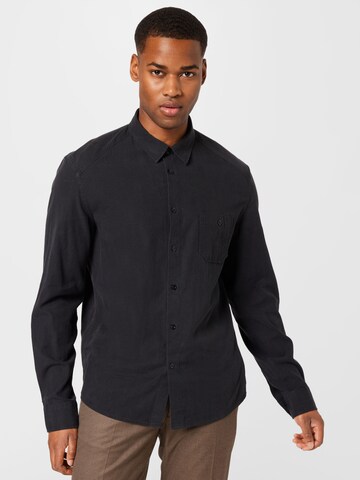 DRYKORN Button Up Shirt 'LAREMTO' in Black: front