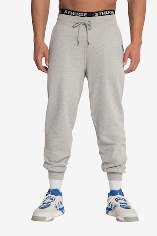 STHUGE Tapered Pants in Grey: front