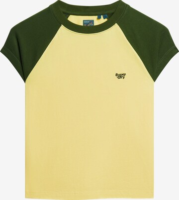 Superdry Shirt 'Essential' in Geel: voorkant