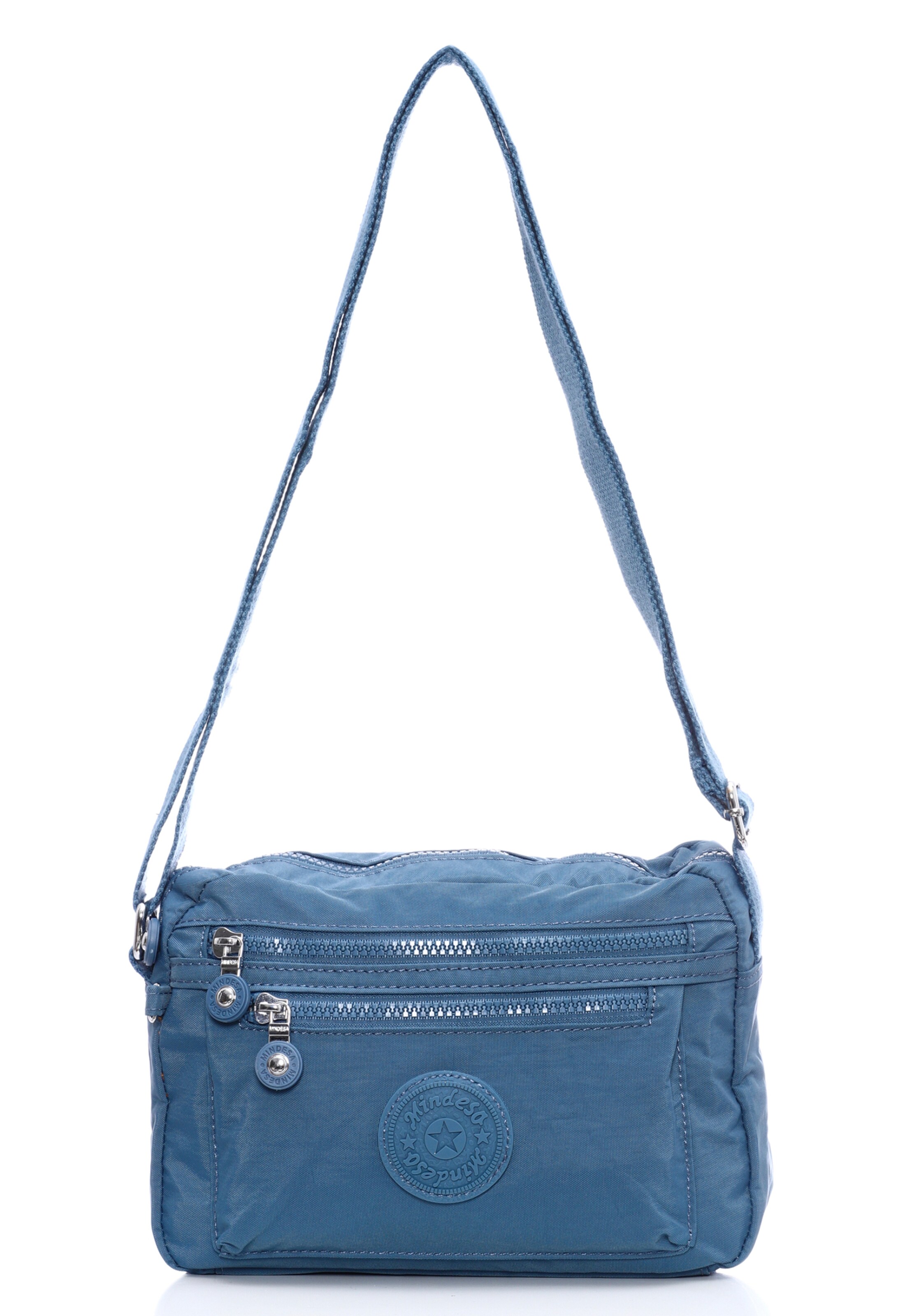 Mindesa Skuldertaske i blue denim, Produktvisning