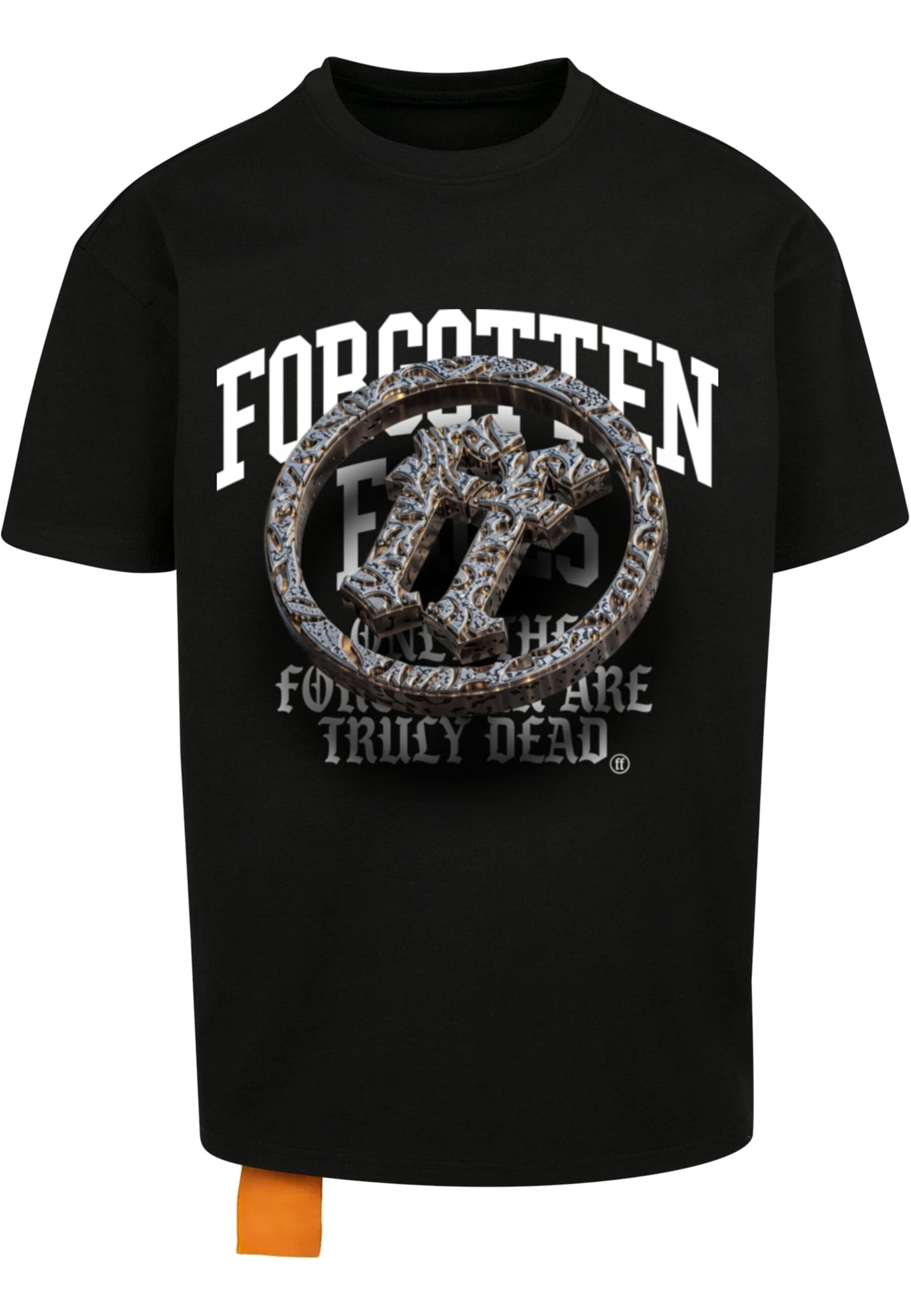 T-Shirt 'Engraved' Forgotten Faces en noir : devant