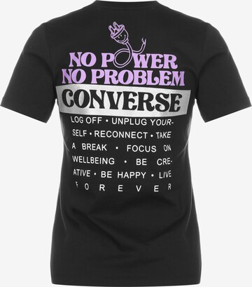 Maglietta 'No Problem' di CONVERSE in nero
