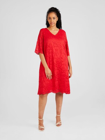 ONLY Carmakoma - Vestido de cocktail 'SUMMER' em vermelho: frente