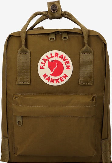 Fjällräven Rucksack 'Kanken' in grün / rot / weiß, Produktansicht