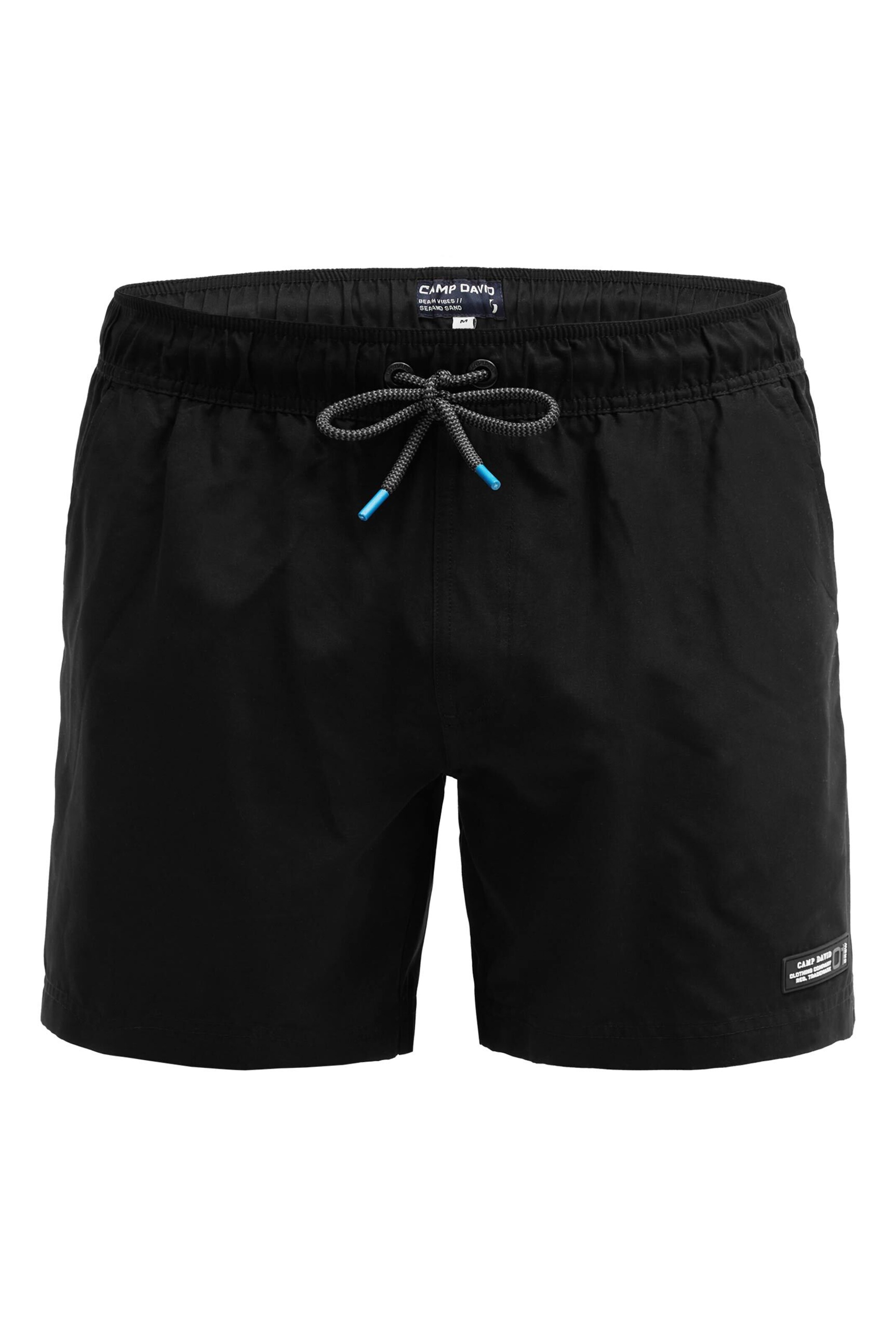 CAMP DAVID Board Shorts in Black, Item view
