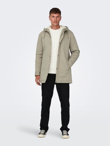 Parka mi-saison 'Alexander' Only & Sons en gris