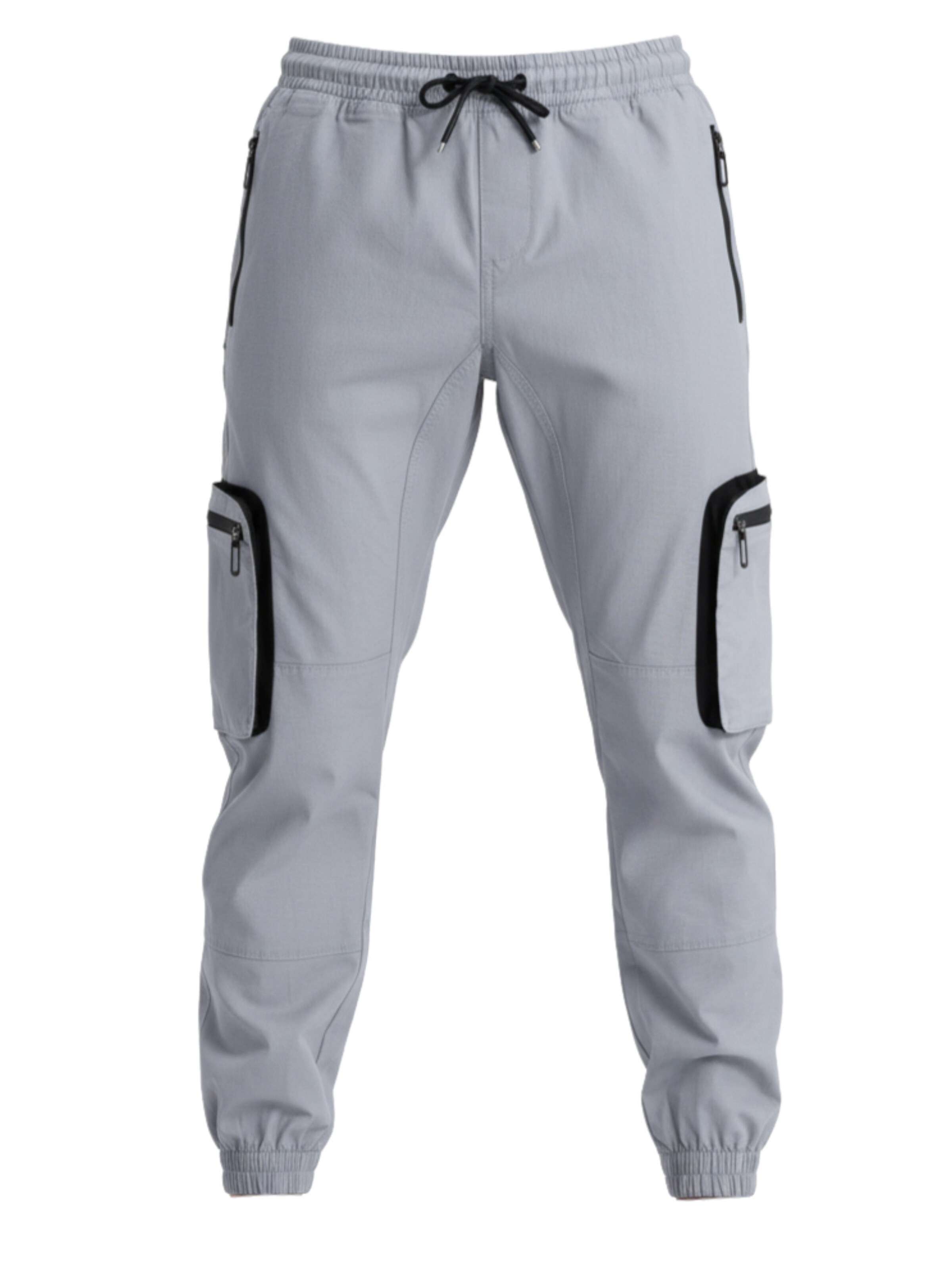 Ombre Tapered Broek 'OM-PAJO-0135' in Grijs: voorkant