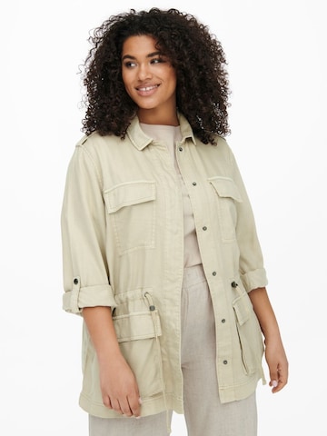 ONLY Carmakoma Overgangsjakke 'Curvy Utility' i beige