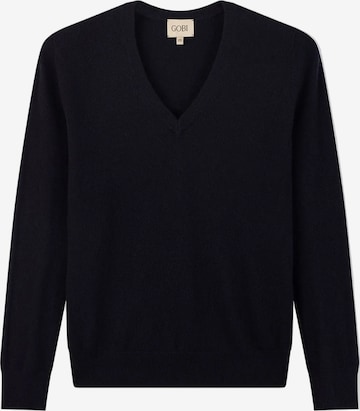GOBI Cashmere - Jersey 'Women's Timeless Cashmere V-Neck Sweater' en azul: frente