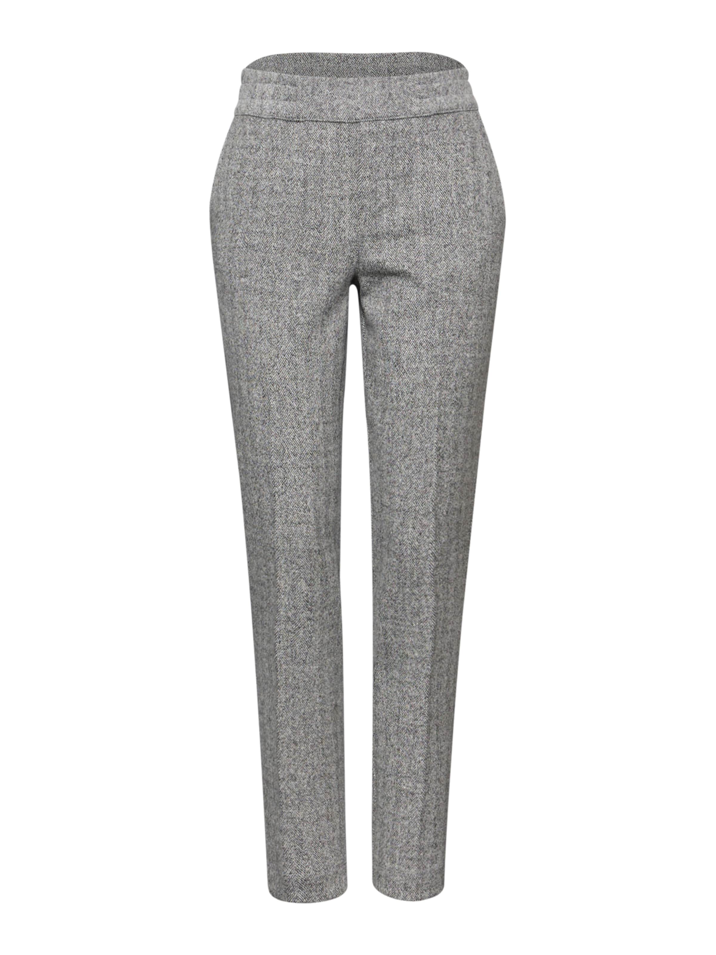 STREET ONE Слим Плиссированные брюки 'Bonny' в Серый: спереди