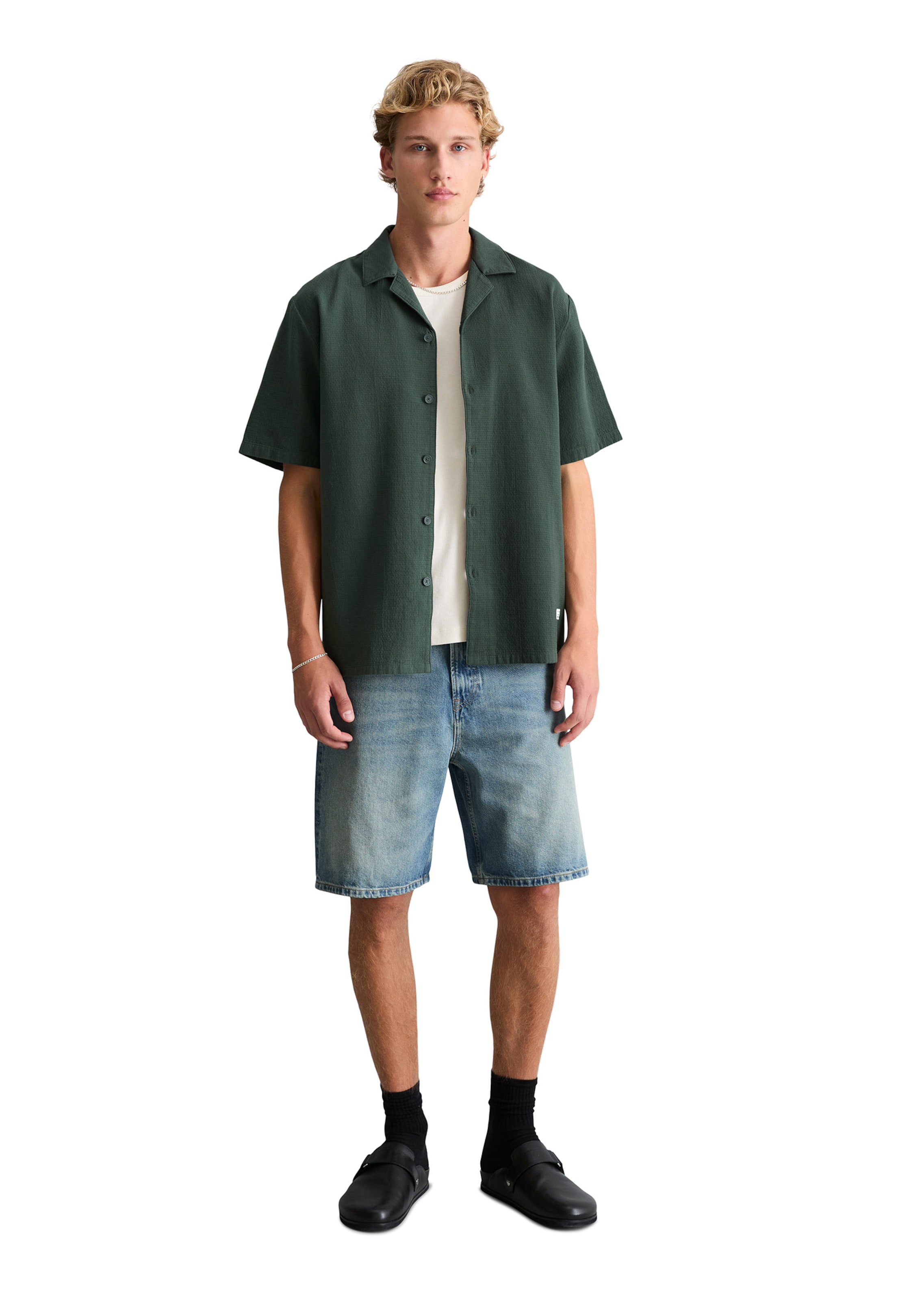 Marc O'Polo DENIM Comfort fit Button Up Shirt in Green