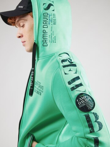 CAMP DAVID Sweatvest in Groen