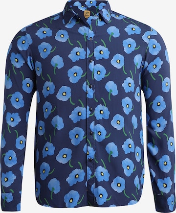 Campus Sutra Regular fit Overhemd 'Devin' in Blauw: voorkant