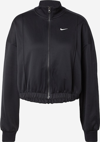 Nike Sportswear - Sudadera con cremallera en negro: frente