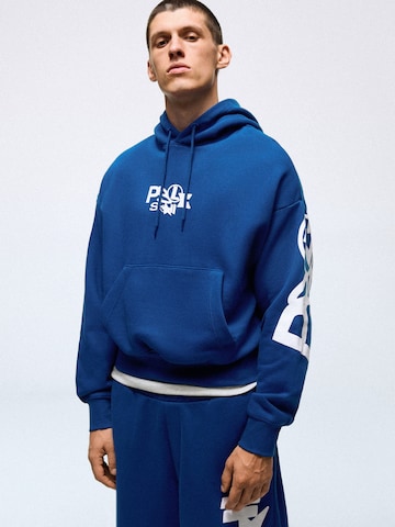 Bershka Majica | modra barva: sprednja stran