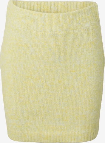 Jupe 'PCSoft Crush' PIECES en jaune : devant