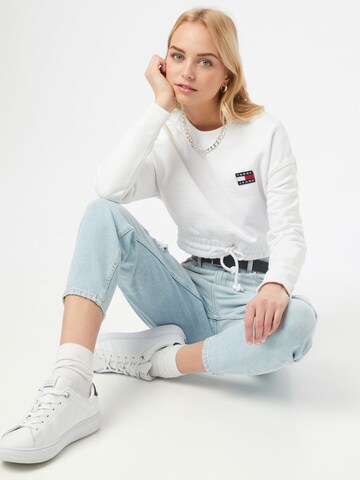 Tommy Jeans Mikina – bílá