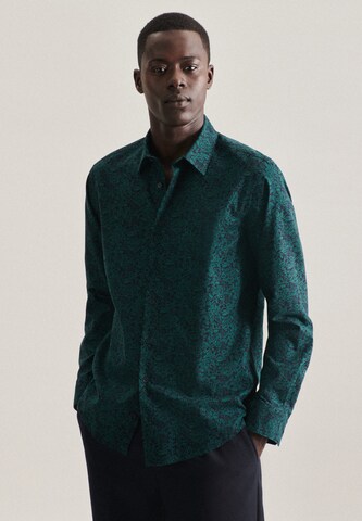 SEIDENSTICKER Regular fit Button Up Shirt in Green: front