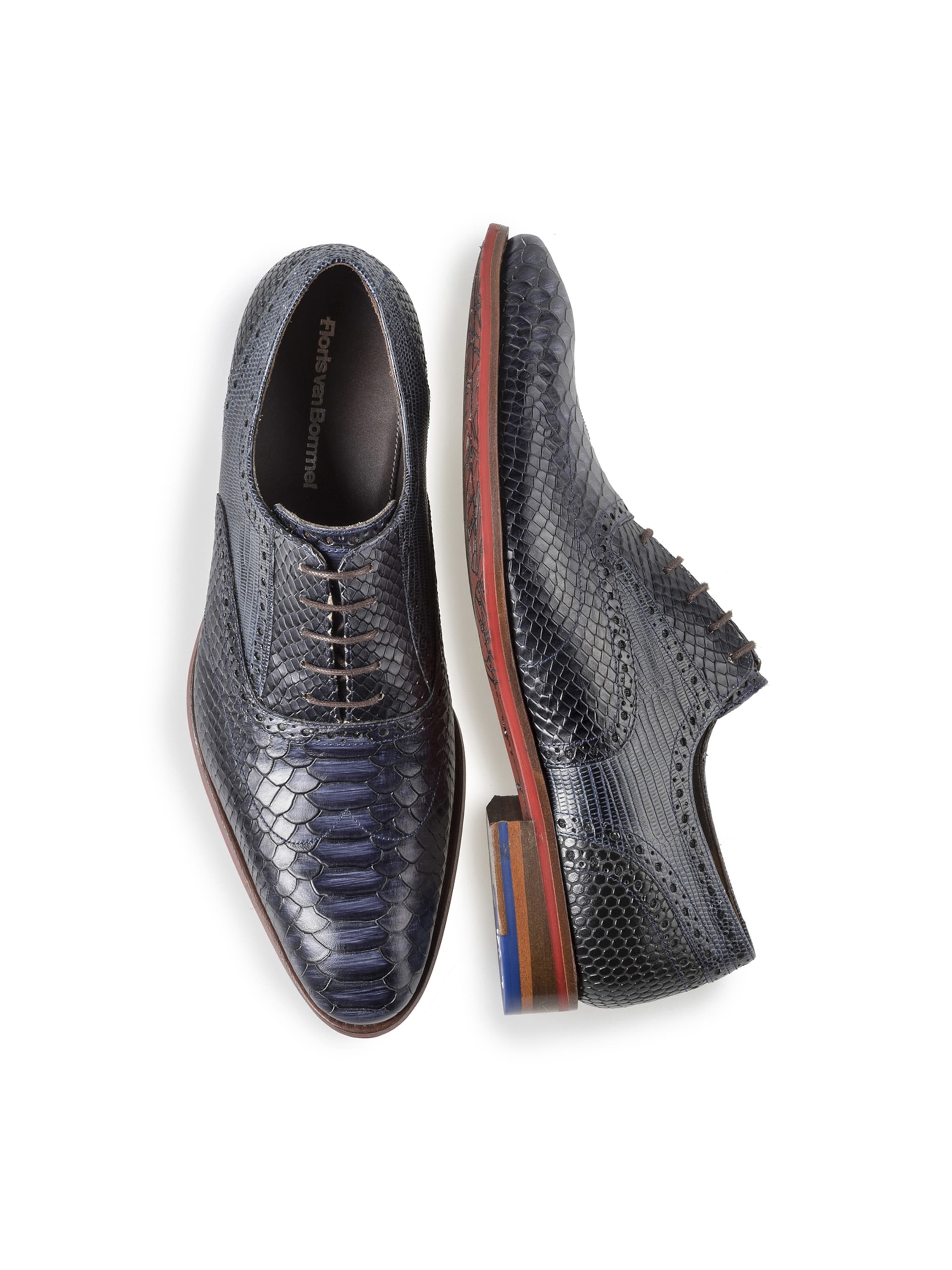 Floris van Bommel Schnürschuh 'De Stapper 05' in Blau