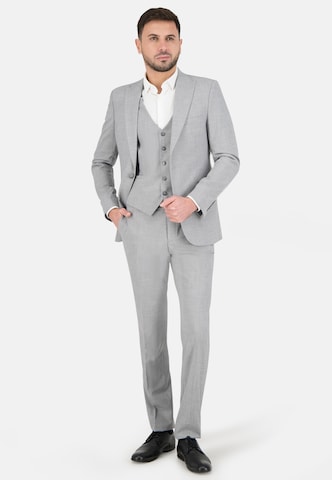 Prestije Slim fit Suit in Grey: front