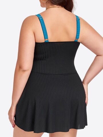 Magicshe Push-up Badeanzugkleid‌‌‌‌‌‌‌‌‌ in Blau