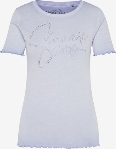 Soccx Basic Rippshirt mit Logo aus Schmucksteinen in XS in hellblau, Produktansicht