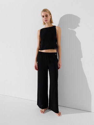 Wide leg Pantaloni di Karl Lagerfeld in nero: frontale