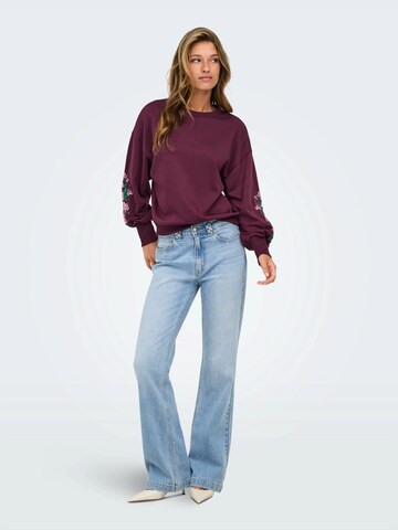ONLY Sweatshirt 'ONLBROOKE' in Lila