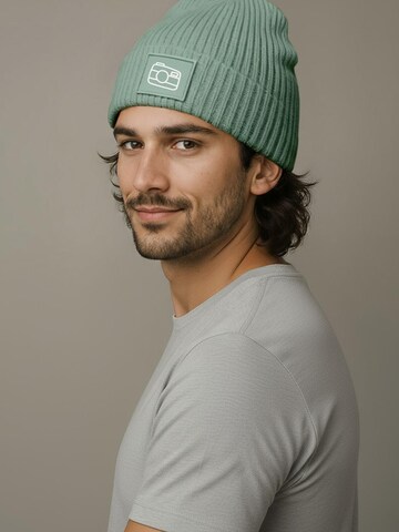 Neverless Beanie 'Kamera' in Green