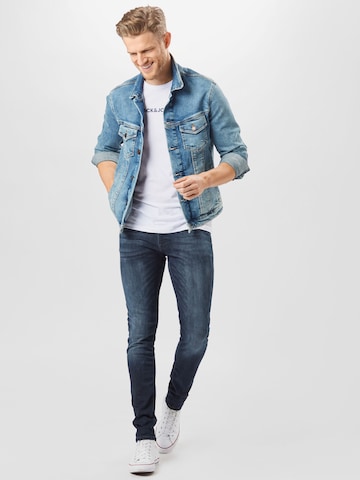 JACK & JONES Skinny Džíny 'Liam' – modrá