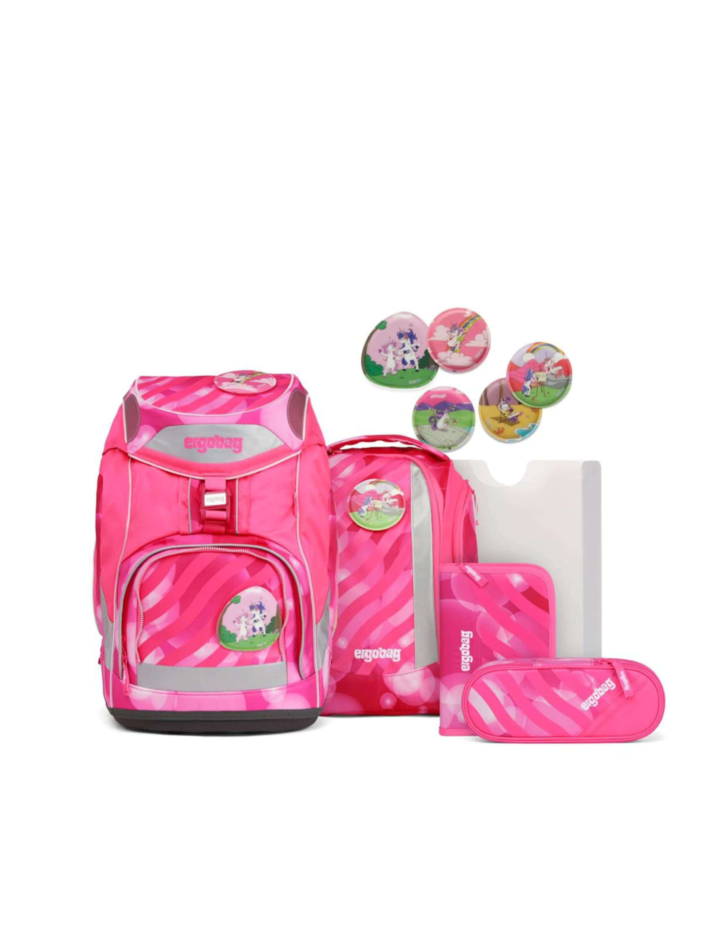 ergobag Rucksack 'Pack Schulrucksack Set'‌‌‌‌ in Pink: Vorderseite