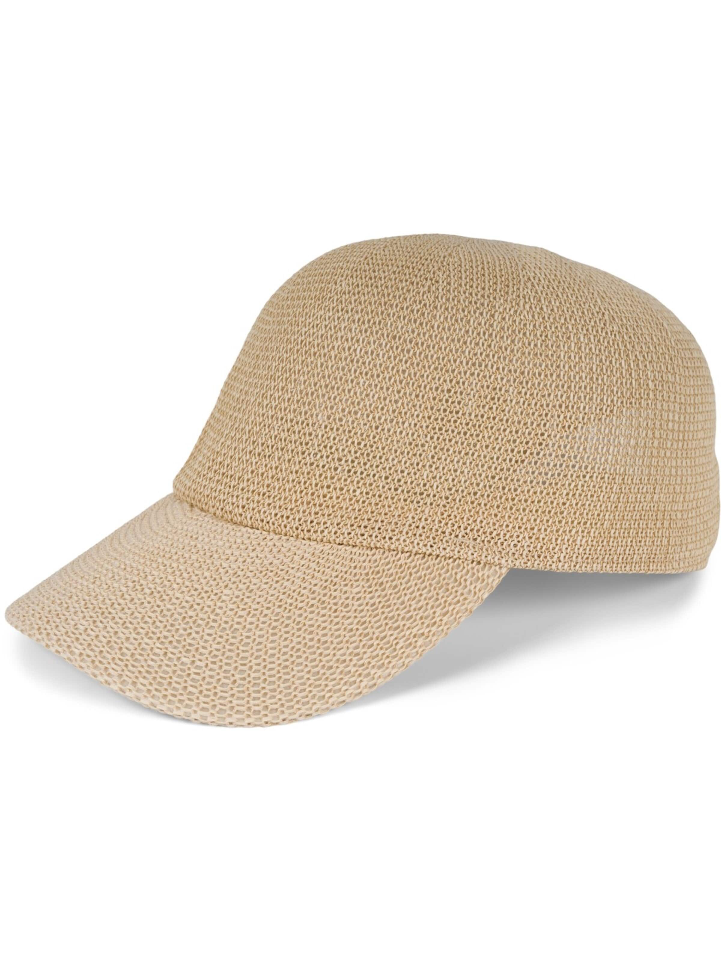 styleBREAKER Cap 'Papierstroh Baseball Cap'‌‌‌‌‌‌‌‌‌ in Beige: Vorderseite